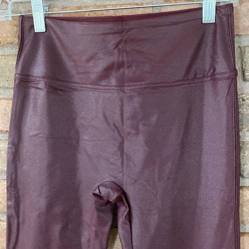 Tagoo Faux Leather Dressy Leggings Women Tummy Control High Waisted Medium NWT - Picture 5 of 16